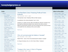 Tablet Screenshot of honeybadgerpress.ca